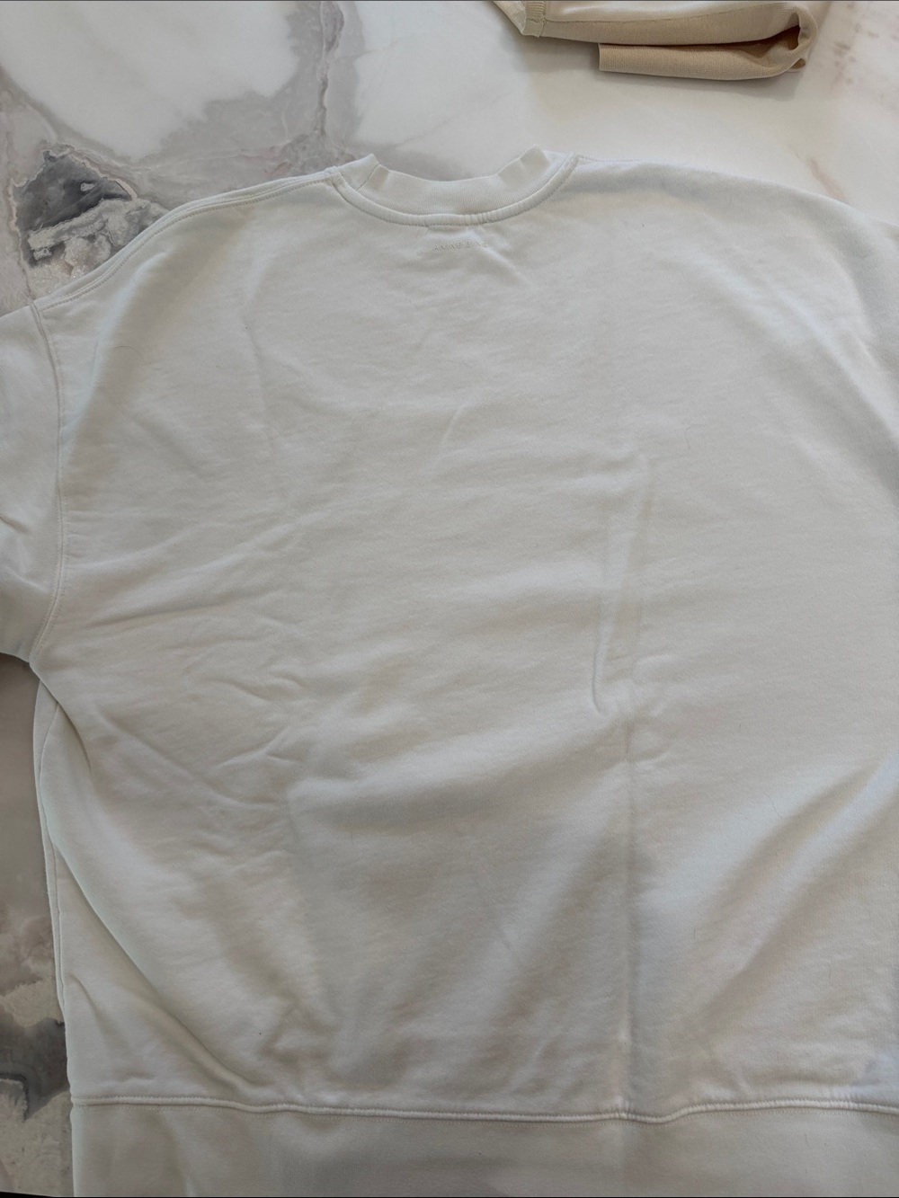 Anine Bing White Crewneck 'Rock 'N' Roll Never Dies' Sweatshirt - Picture 5 of 6